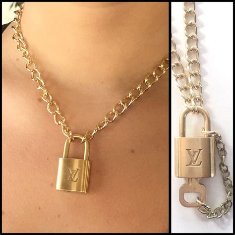 louis vuitton key lock necklace|louis vuitton lock necklace vintage.